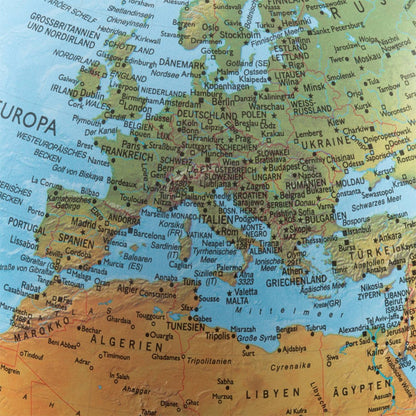 Räthgloben Doppelbild-Leuchtglobus, 40cm D, 61cm H, mit Lupe