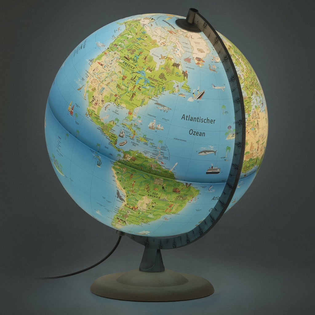 Räthgloben Atmosphere Family Kinder-Leuchtglobus 30 cm, Kartenbild
